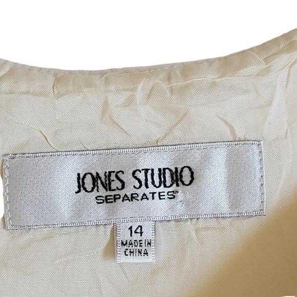 Jones Studio Separates creamy white career sleeveless top sz 14 - Picture 12 of 14